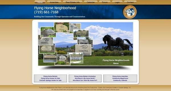 Website designed for Flying Horse Neighborhood Real Estate