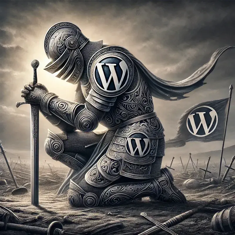 kneeling wordpress knight