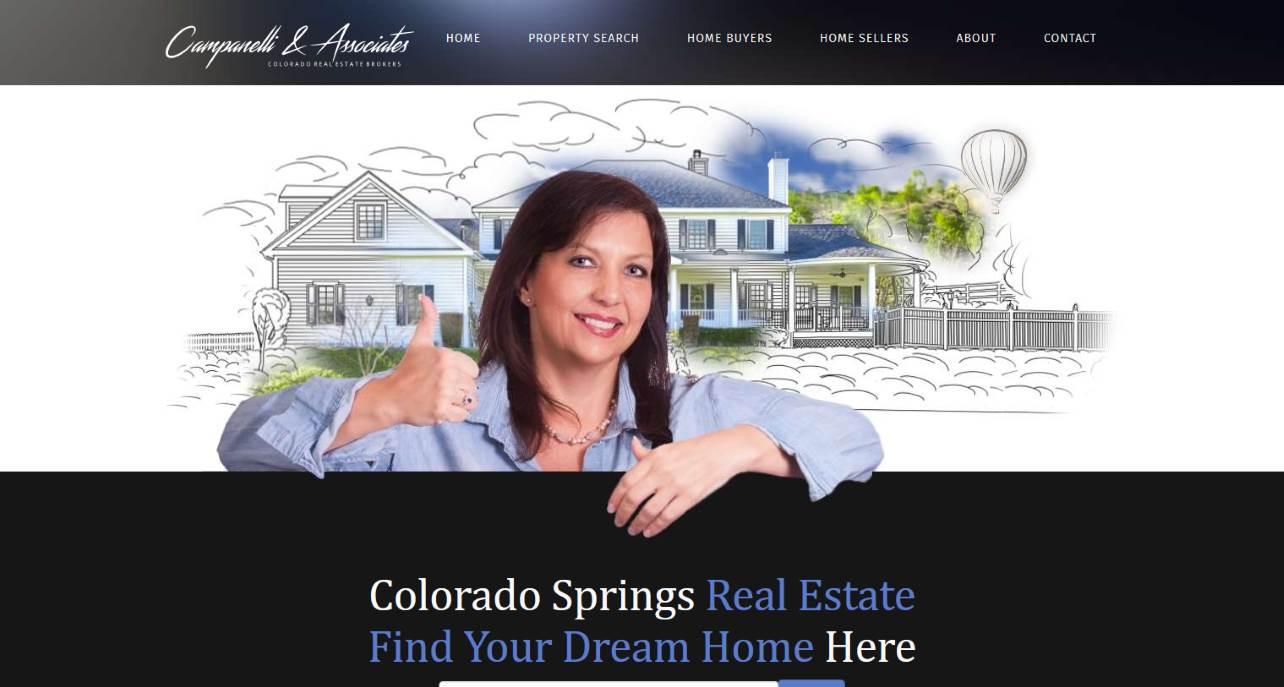 Picture of Campanelli & Associates website home page - dark haired girl with thumbsup