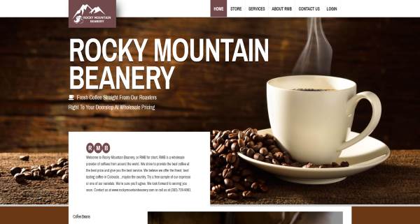 Picture of Rocky Mountain Beanery Website