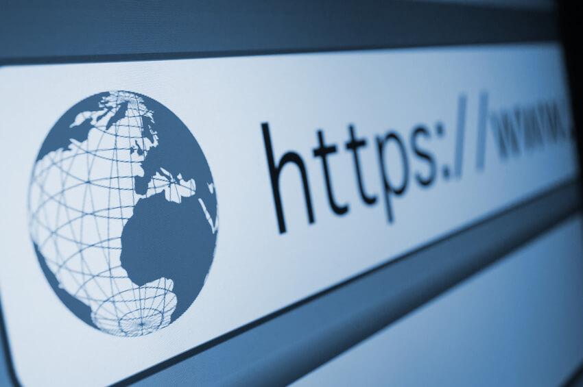 Website Address showing in browser window